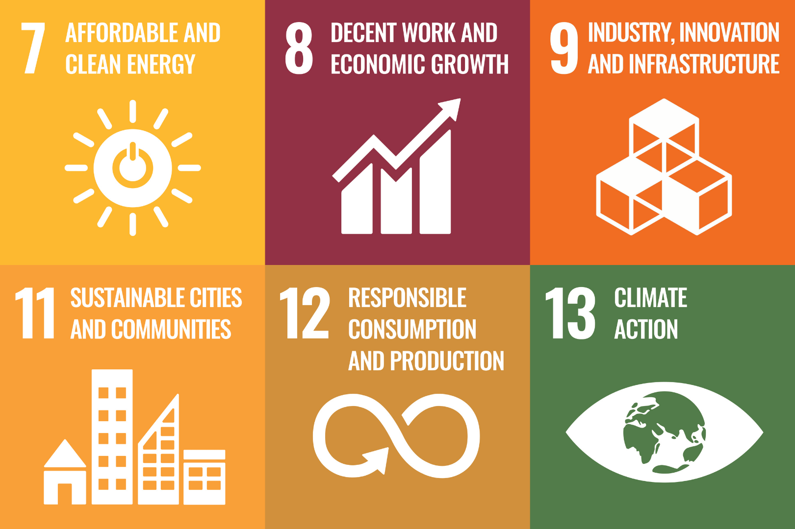 This project contributed to these 6 UN Sustainable Development Goals