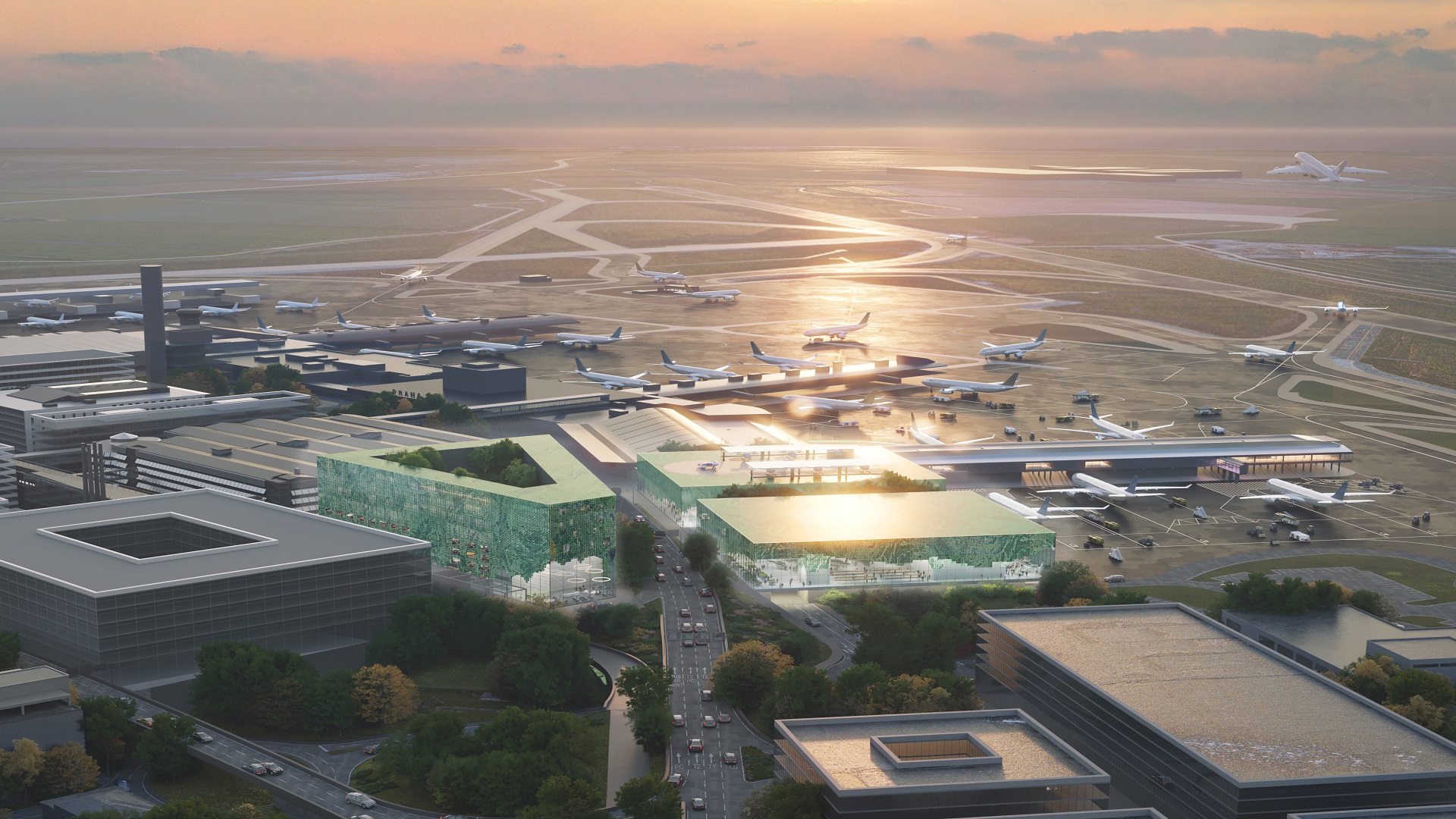 NACO MVRDV extension Prague Airport