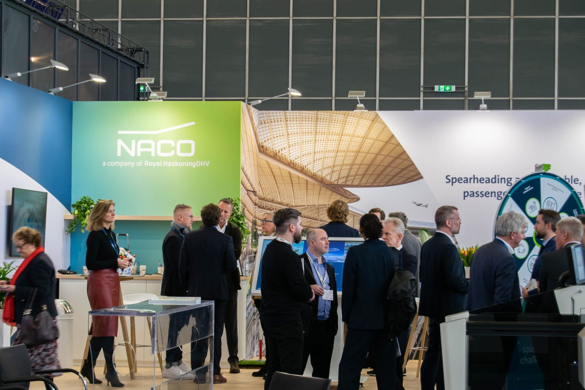 a shot of  people at an expo