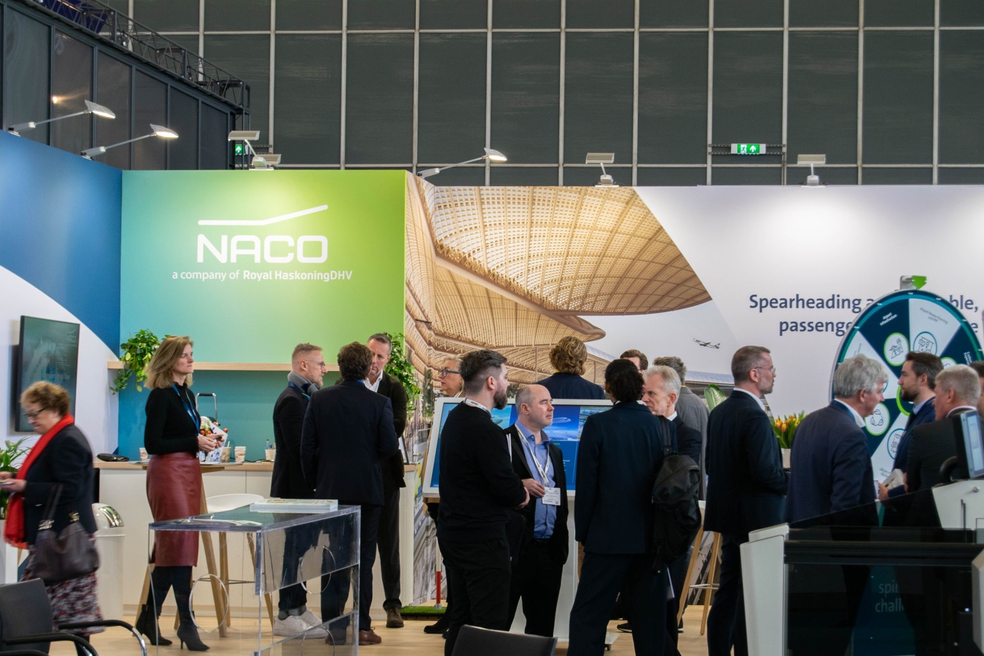 a shot of people at an expo