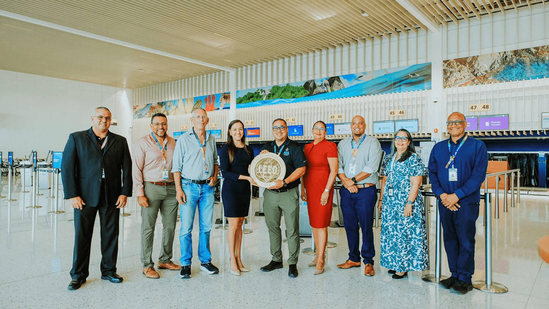 Queen Beatrix International Airport team with LEED Gold certification
