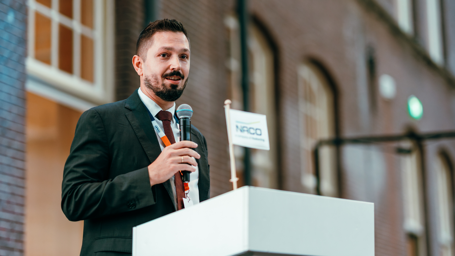 Alexandros Ouzounopoulos from ACI Europe at NACO's Sustainable Aviation Summit