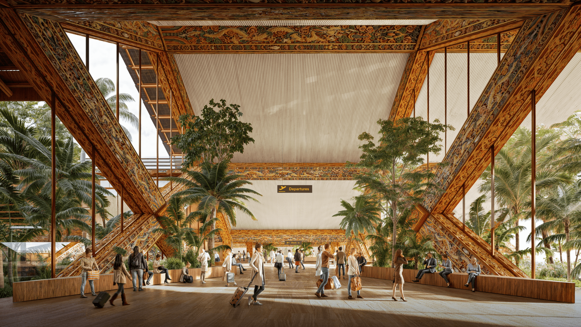 Bhutan Gelephu International Airport interior