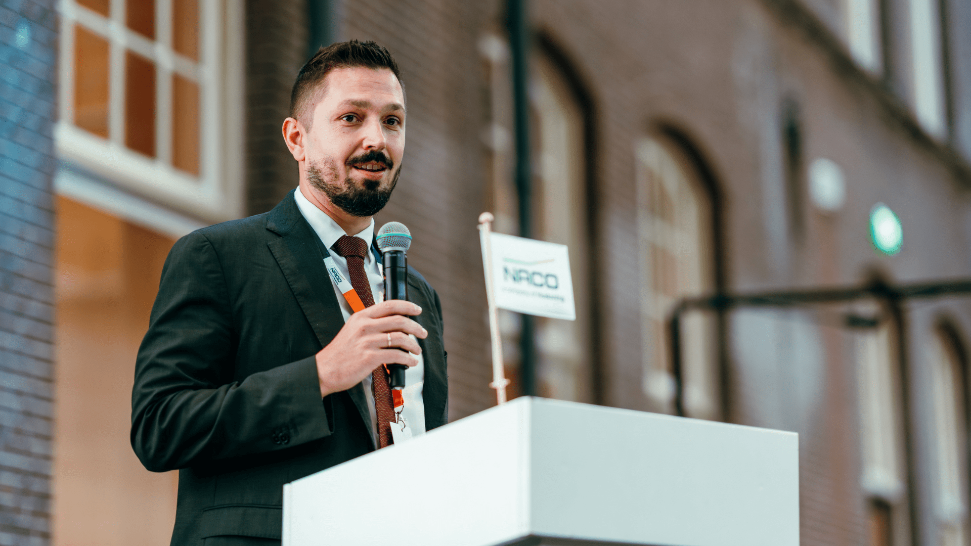 Alexandros Ouzounopoulos from ACI Europe at NACO's Sustainable Aviation Summit