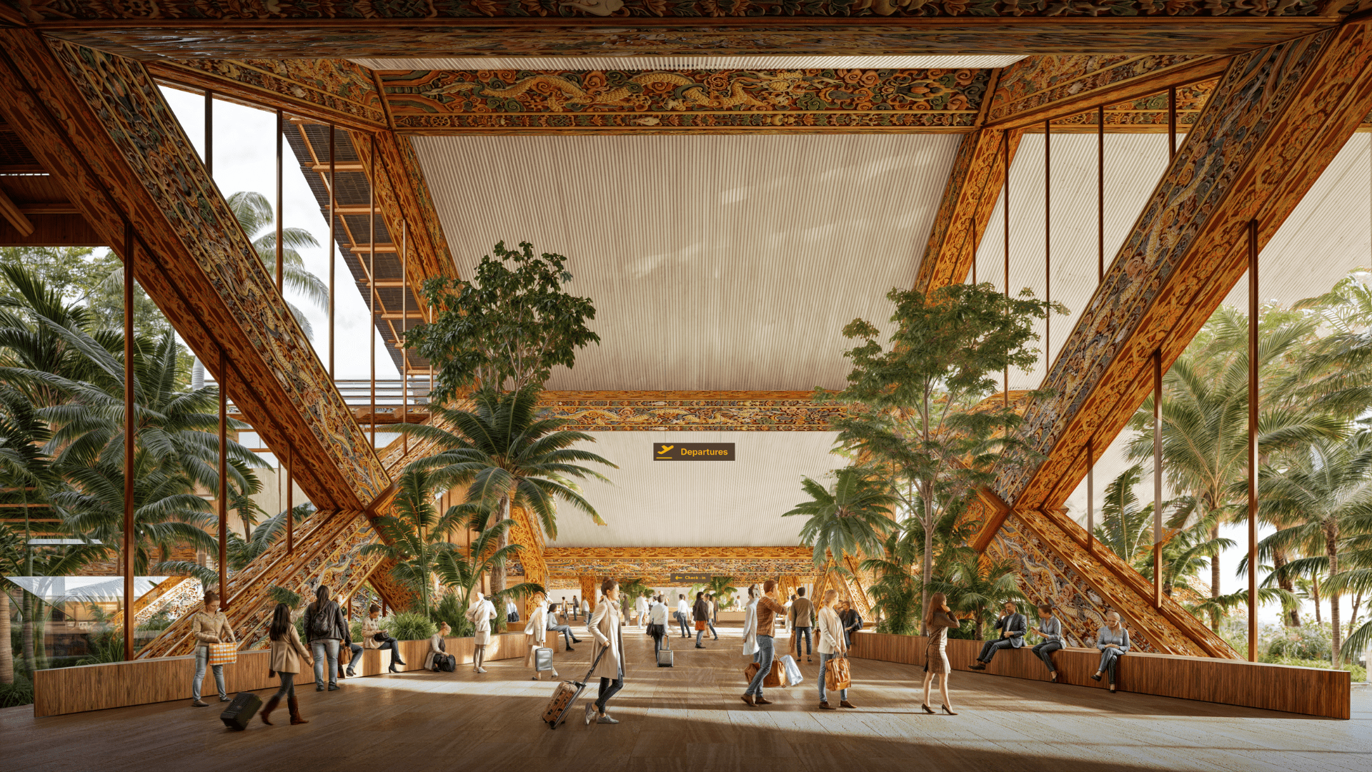 Interior view of Gelephu International Airport, Bhutan